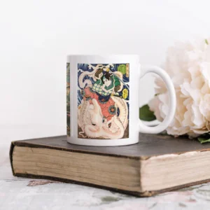 Japanese Ukiyo-e Art Mug Cup with Box Boxed Woodblock Print Utagawa Kuinyoshi Octopus Tiger Koi Carp Samurai Warrior Monster Japan Gift Set