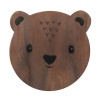26cm Children's Wooden Bear Stool - Image 2