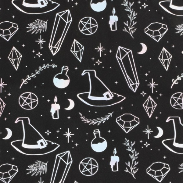 Crystal Witch Print Polycotton Tote Bag - Image 3