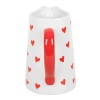 Heart Print Ceramic Flower Jug - Image 3