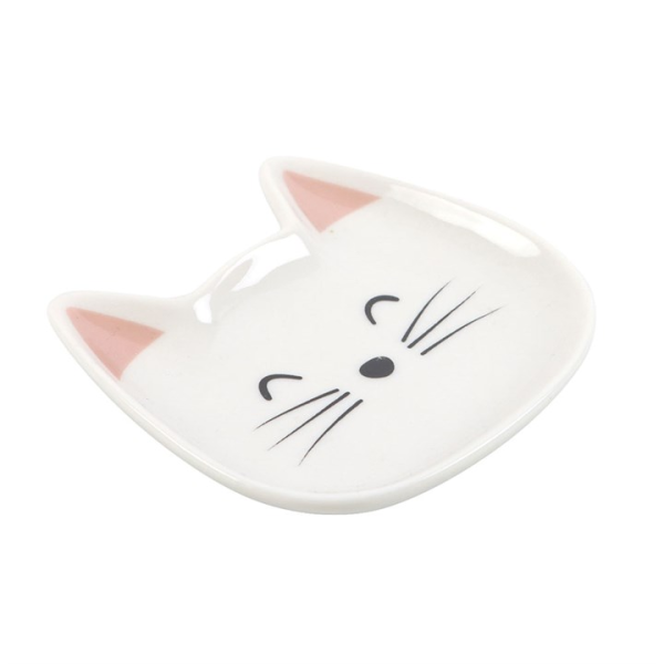 White Cat Face Trinket Dish - Image 3